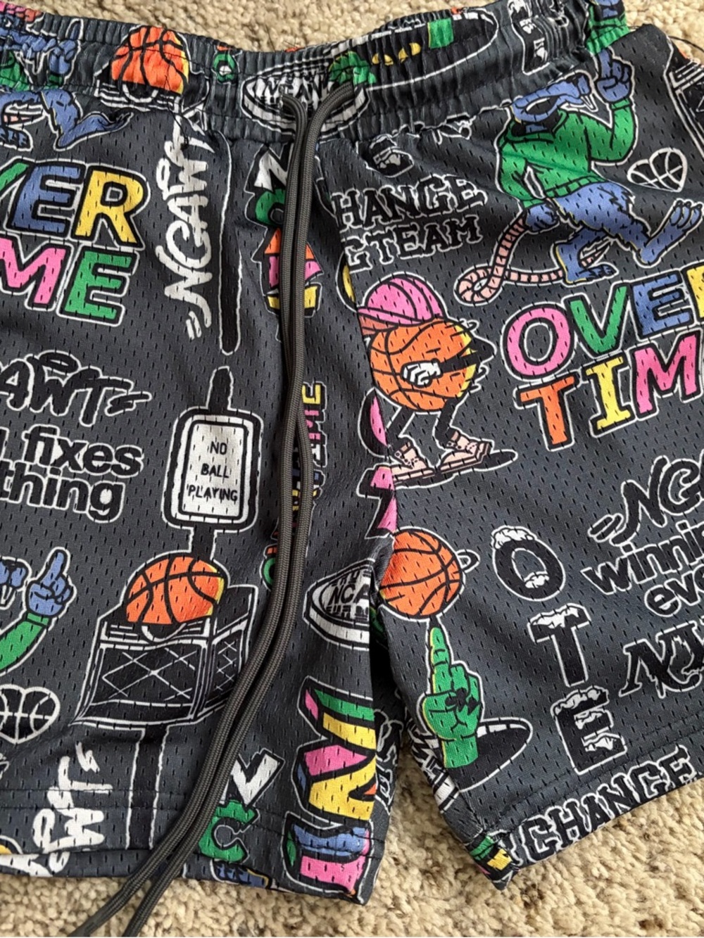 Overtime kids Vibrant Graphic Basketball Shorts Pair - Multicolor - Picture 3 of 3